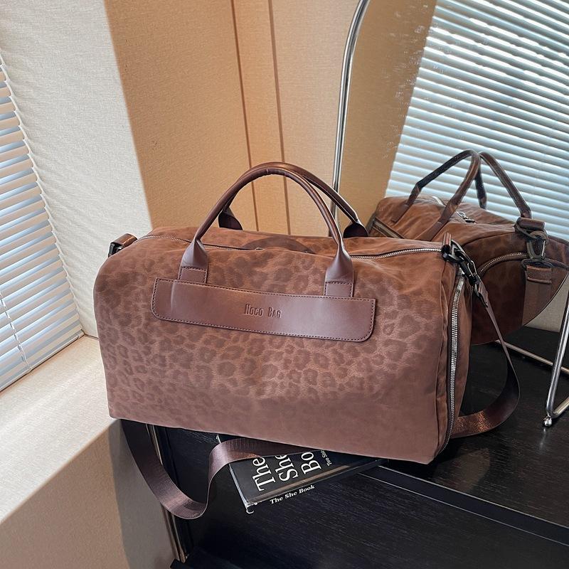 Спортивная сумка большой вместимости с леопардовым принтом, дорожная сумка, фитнес-сумка, сумка-дафл