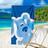 1pc Pistas da Blue Blue’s Clues1 Beach Towel, Beach and Seaside Swimming Pool Equipment, Fashion Pattern, Rectangular, Travel Essentials