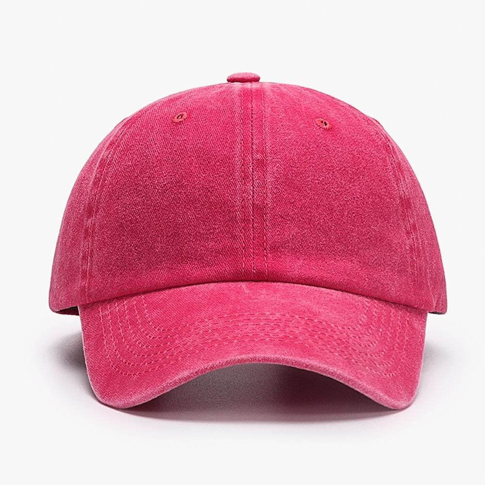 Vintage Distressed Denim 6-Panel Baseball Cap with Customizable Logo Curved Brim Ready to Ship for Unisex