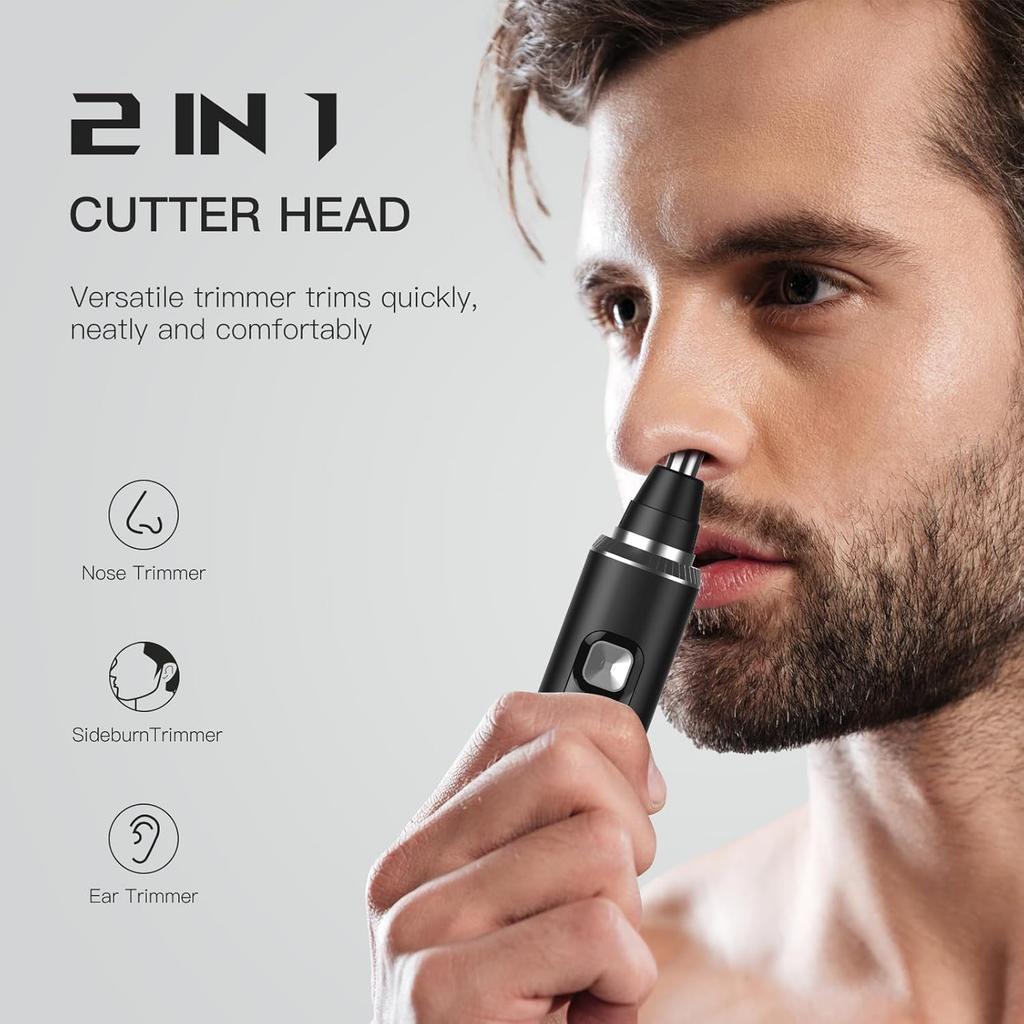 Display Ear and Nose Hair Trimmer Clipper for Men Women,2025 Rechargeable 2 in 1 Professional Painless Eyebrow
