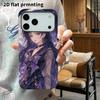 Phone Case: 2D flat design suitable for iPhone 18, 17, 16, 15, 14, 13 Pro film protective case, couple style, dark cute girl, Christmas and Halloween 