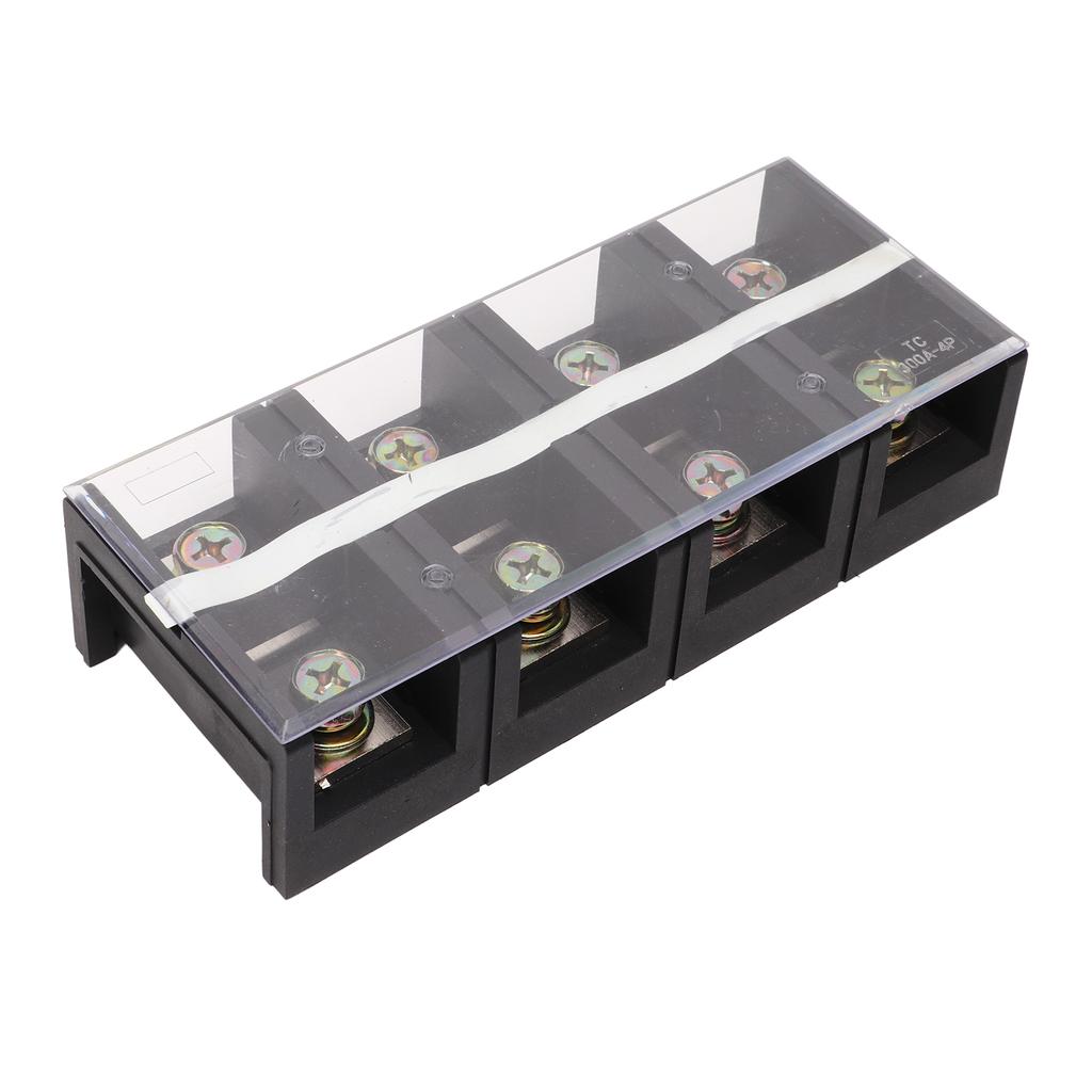 300A TC Dual Rows Wire Barrier Block Terminal Strip 600V PC Red Copper for Bridge Lighting Tunnel Power Distribution 4