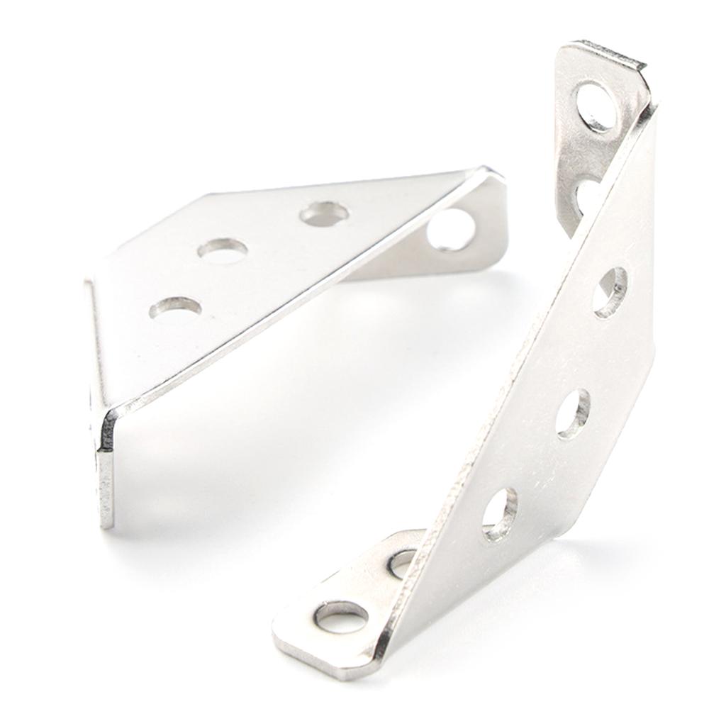 100Pcs Stainless Steel Furniture Corner Connector Shelf Brackets Cabinet Support Fixing Frame Corner Brace Enduring