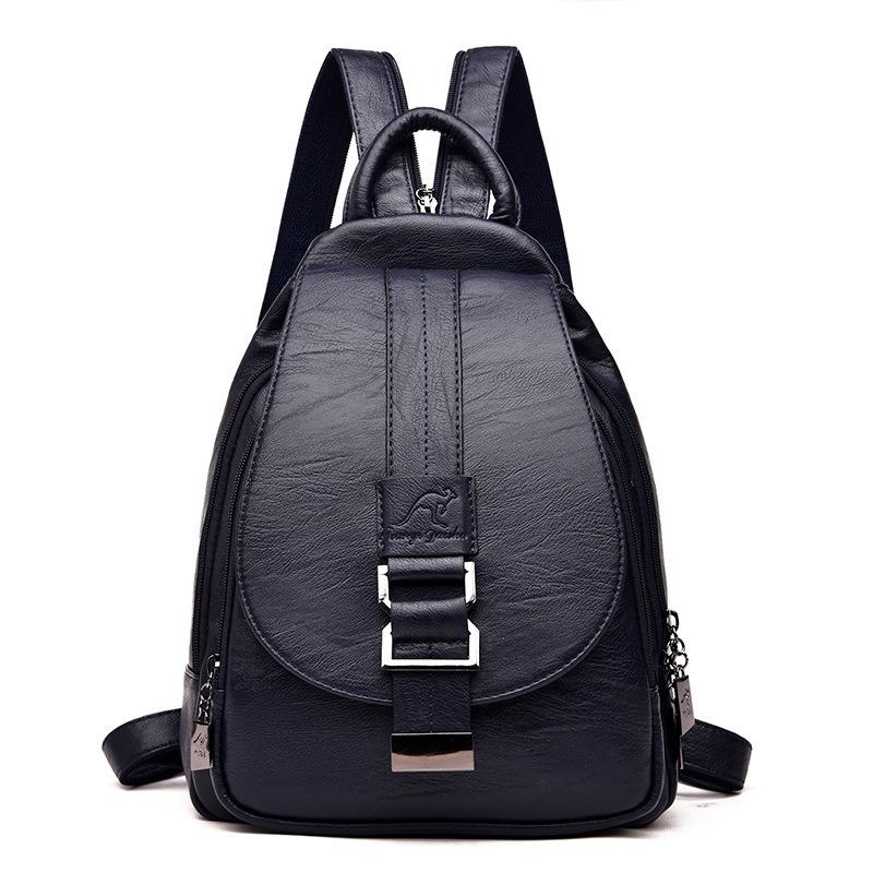 Women's Backpack Casual Soft PU Large Capacity Backpack Backpack Women's Chest Bag