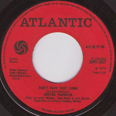 7-дюймовая пластинка ARETHA FRANKLIN - Don't Play That Song 2091027 Atlantic 1970 UK Соул/Фанк Б/У
