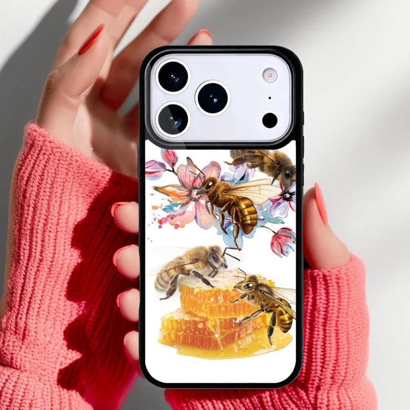 Чехол для телефона 'Мед пчелиный' для iPhone 17 16 15 14 13 Pro Max Задняя крышка для 12 11 Pro Coque