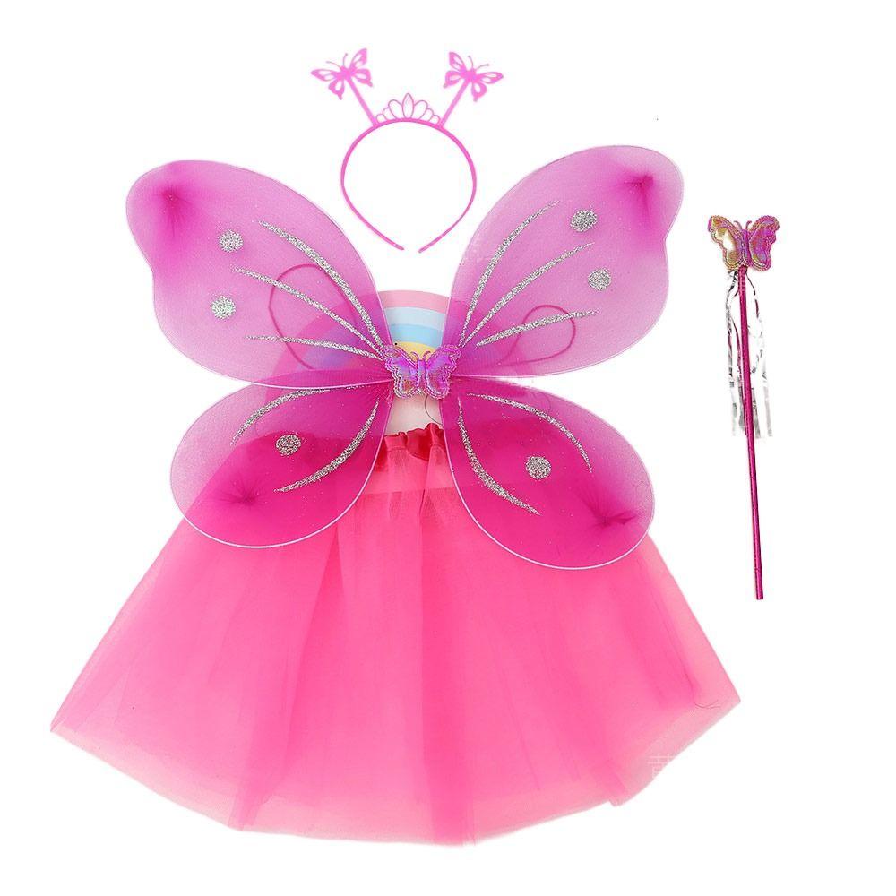 4 шт./компл. юбка-пачка принцесса костюм наборы переодевание фея крыло девушки