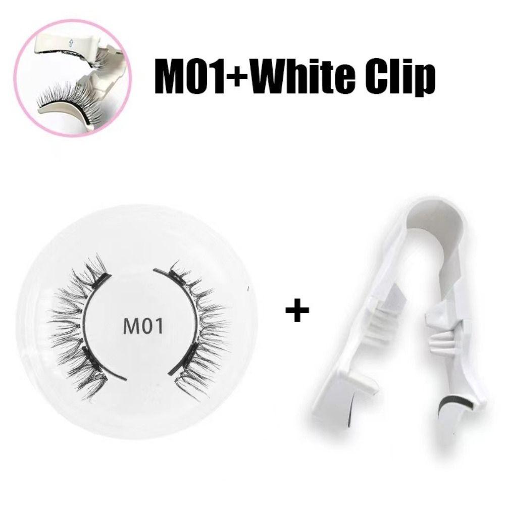 Glue Free Magnetic Eyelashes with Clip DIY False Eyelash Clusters Lady Makeup Tools