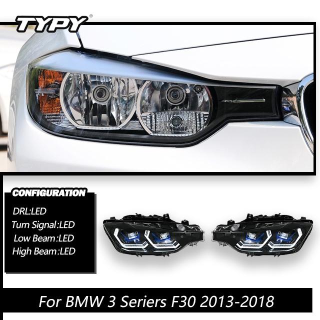 TYPY Автомобильные фары Светодиодная лампа Фара Световые блоки в сборе Для BMW F30 Фары F35 2012-2019 Автомобильные противотуманные фары Дневные ходовые огни Стоп-сигнал Поворотник