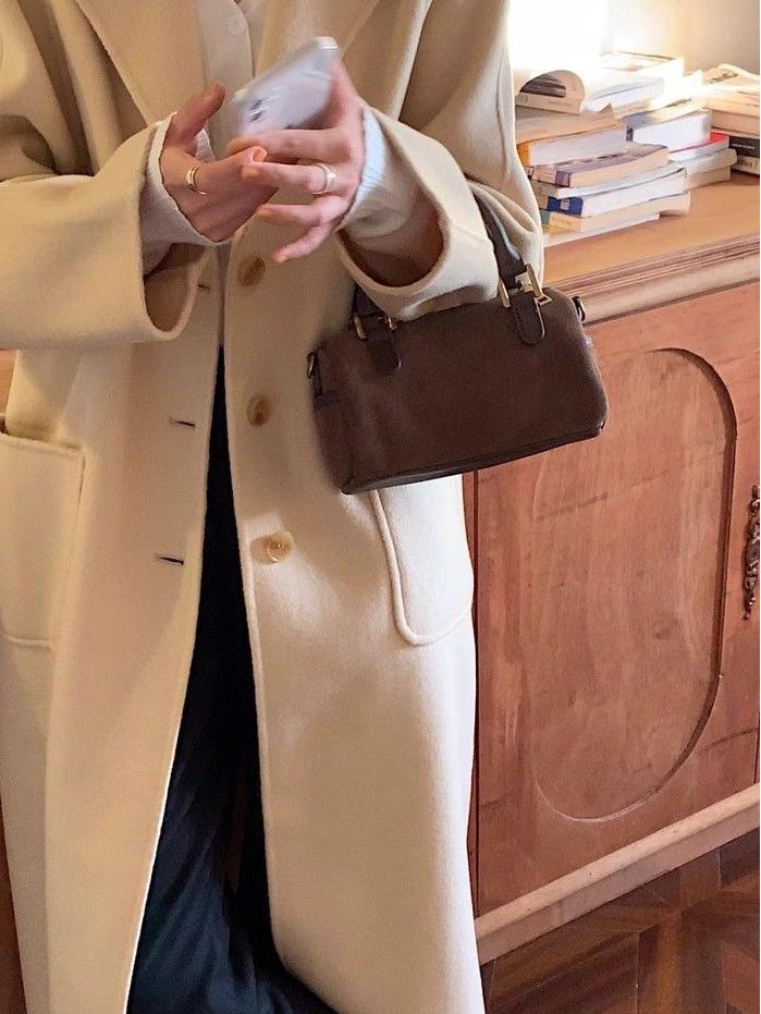 Сумка-подушка Boston из замши в стиле ретро осень/зима: Универсальная сумка через плечо на одно плечо