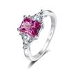 Bague Ringen Классическое кольцо с муассанитом сияющей огранки из стерлингового серебра 925 пробы 3 карата с бриллиантами, обручальные кольца для женщин