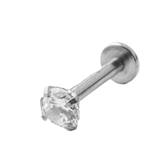 1шт унисекс с кубическим цирконием губное кольцо-гвоздик для пирсинга козелка