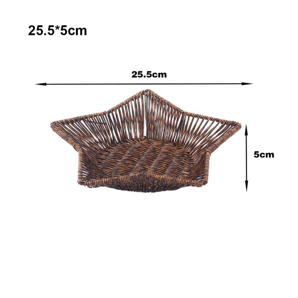 Многостилевая имитация ротанговой фруктовой тарелки, ретро плетеная ручная корзина для хранения, ротанговая плетеная чайная подставка, корзины для пикника, закусок, мелочей