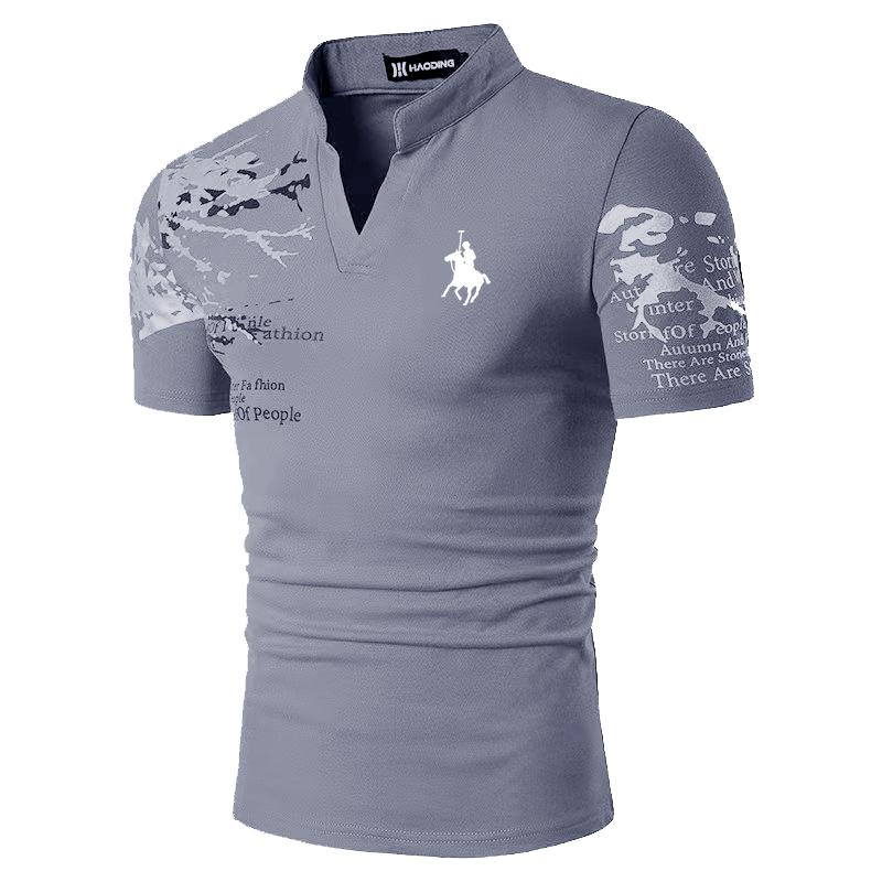 Men's Slim Fit Business Printing Fashion T-shirt,Men's Slim Fitting Quick Drying Business Printed Shirt.