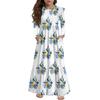 Girls' Tiered Ruffle Dress - Long Sleeve Printed Maxi With Pockets