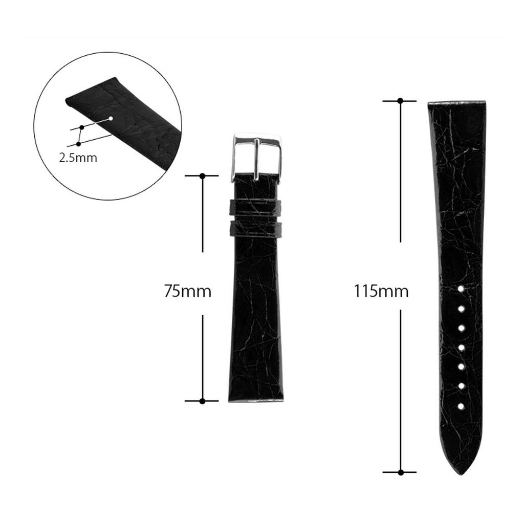 CASSIS Caiman Croco Watch Strap COLMAR 18mm Gold Brown Replacement Tool Included U0000A72041018M (Crocodile Leather)