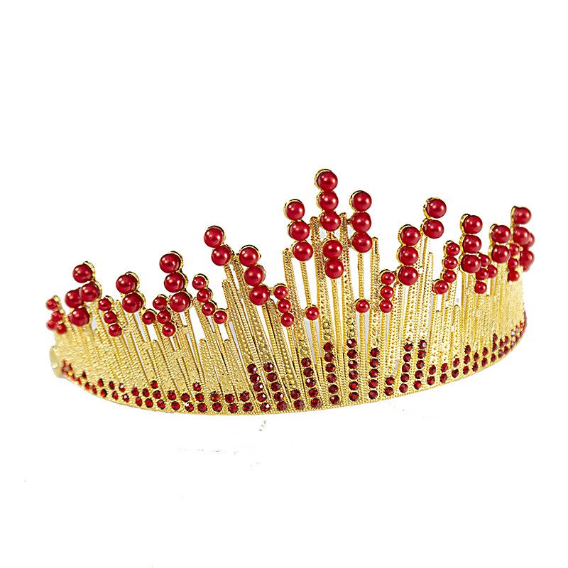 Корона на день рождения, свадебная тиара, жемчужная повязка на голову со стразами, детская корона принцессы, аксессуары для выступлений