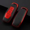 Fashion Leather TPU Car Smart Key Case Cover Shell Holder Keychain for Ford Explorer Edge Fusion F150 Mondeo Mustang Protector