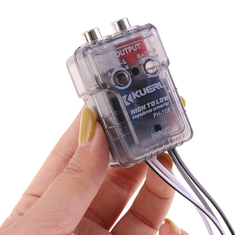 High Level Speaker Signal To Low Level Rca Adapter Car High To Low Subwoofer Converter