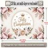 Spanish Feliz Cumplea?os Floral Theme Multicolor Design, 1pc Polyester Party Backdrop Banner, Photo Booth Background, Wall Decor