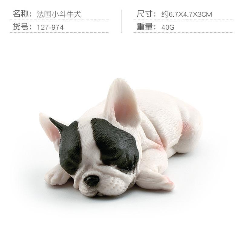 8 Simulated Sleeping Positions French Bulldog Shiba Inu Static Model Children'S Fun Pet Dog Desktop Decoration Ornament