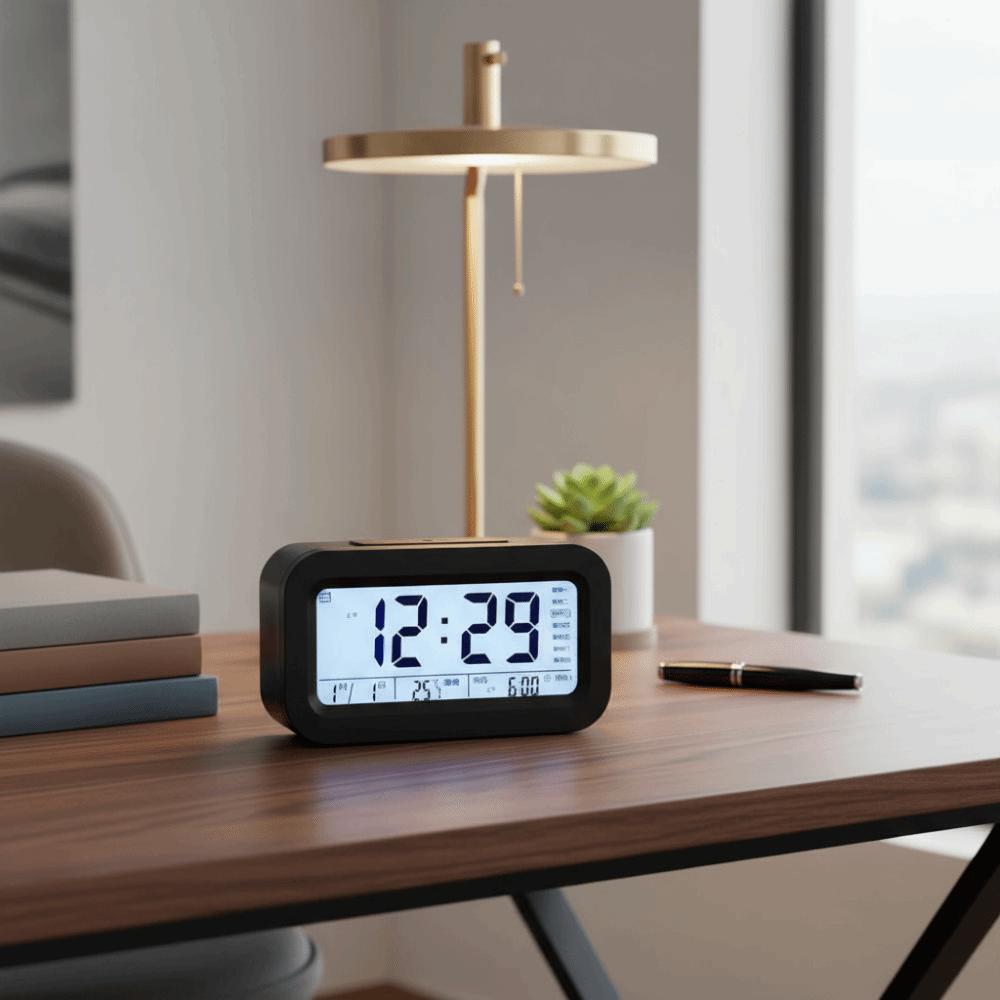 Snooze Feature LED Electronic Alarm Clock LED Display Desktop Table Clock Desktop