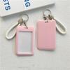 Ins Solid Color ID Card Holder Student Bus Card Case Badge Cards Cover Women Credit Card Holder with Hand Rope Lanyard