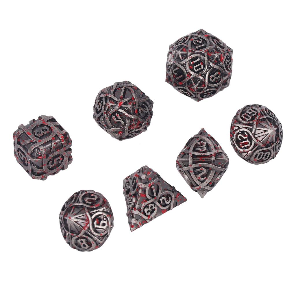 Набор металлических игральных костей Blood Stains Heavy Duty Keep Balance Набор многогранных игральных костей из цинкового сплава для настольных игр