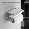 Stainless Steel Toilet Paper Holder with Phone Shelf Bathroom Tissue Holder Toilet Paper Roll Holder for Household Paper Holders