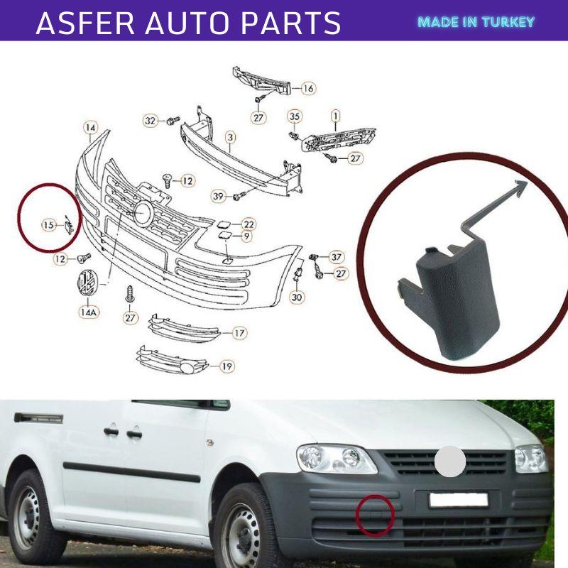 Крышка буксировочной проушины переднего бампера для Caddy MK3 2003-2010 OEM 2K0807241