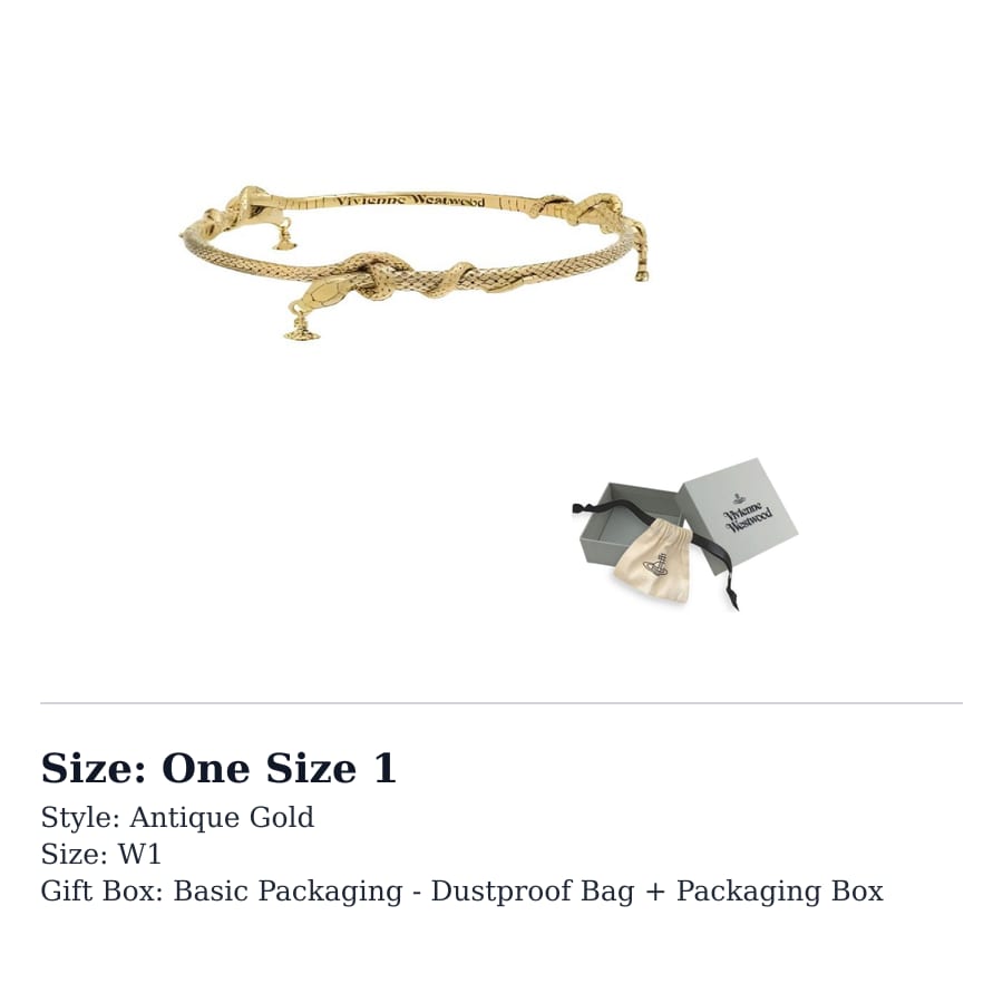 Vivienne Westwood Necklaces Women's Antique Gold 63030030-02RC02-IM
