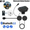 Мотоциклетная гарнитура для шлема BT, беспроводной комплект громкой связи, стерео, защита от помех, водонепроницаемый музыкальный плеер, динамик