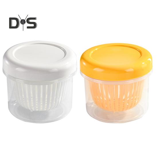 Прозрачный контейнер для лука, имбиря, чеснока с крышкой, дренажный слой, прочный герметичный ящик для хранения продуктов, кухонные принадлежности