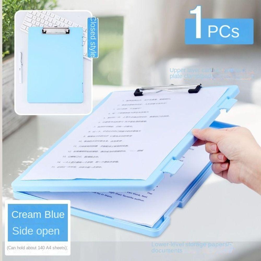 Multi-function File Splint Storage Box Writing Board Side Opening Clasps Folder School Stationery