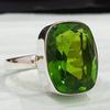 Natural Green Peridot 925 Sterling Silver Ring Jewelry, Handmade August Birthstone Ring Jewelry