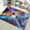 Freddie Mercury Rectangular Rug, Queen Band Concert Print Non Slip Floor Mat for Fan Living Room Bedroom Decor