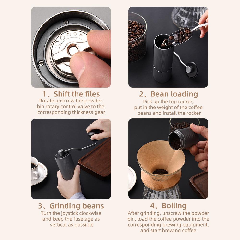 Портативная кофемолка, ручная мельница для кофе в зернах, ручная кофемолка для кемпинга