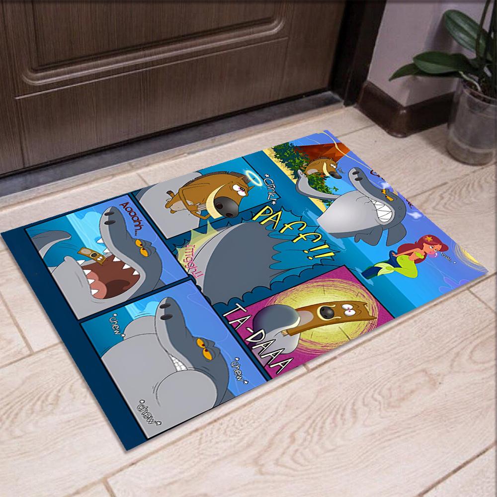 Zig & Sharko Printed Carpet Rug for Office Chair Living Room Bedroom Kitchen Room Decor Gifts