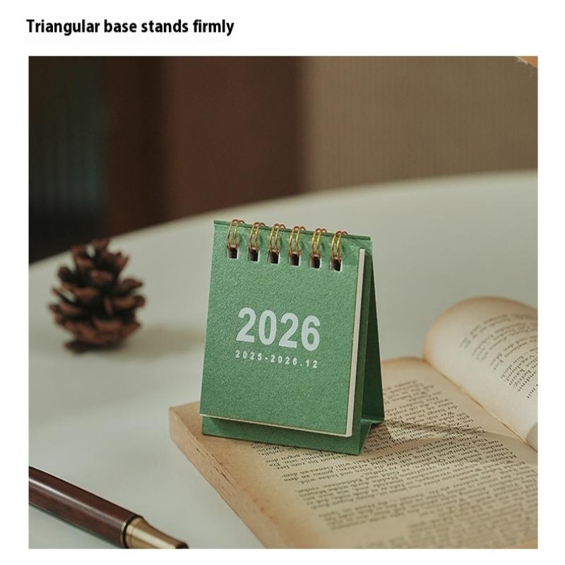 Mini Desk Calendar 2026 Small Standing Flip Weekly Calendar Creative Coil Calendar Planner For Daily Schedule Planning