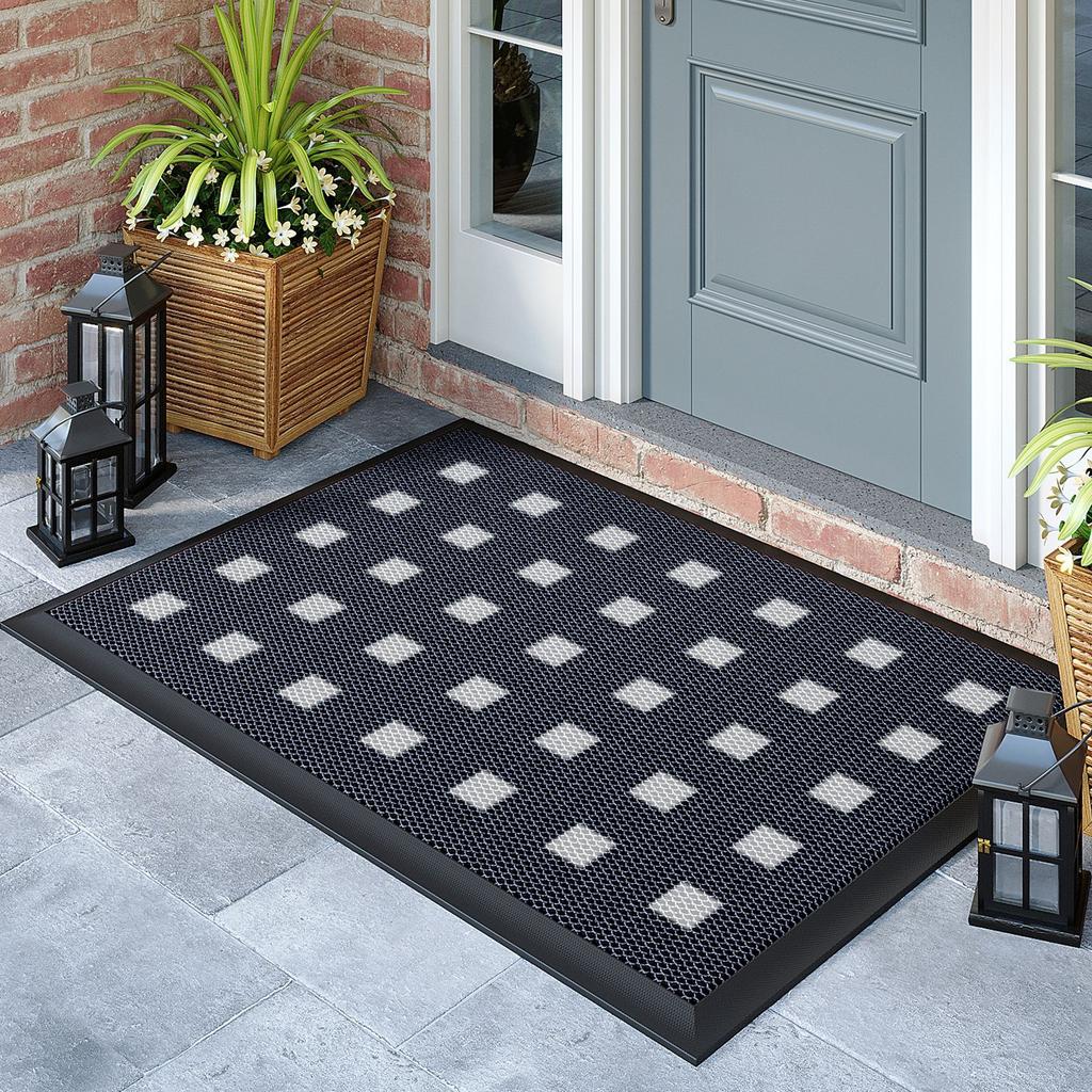 Slow Rebound Nylon Door Mat - Dustproof Anti-Slip Outdoor Entrance Mat, Super Soft Comfort Foot Feel, Heavy Duty Welcome Mat