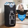 Large Capacity Folding Storage Bag with  Handle Laundry Bin Empty Bottle Storage Basket  Storage