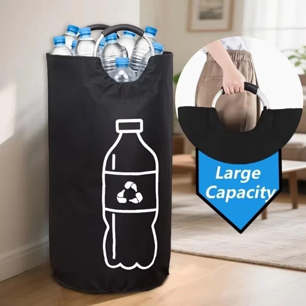 Large Capacity Folding Storage Bag with Handle Laundry Bin Empty Bottle Storage Basket Storage