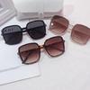 Fashion Large Frame Rice Nail Sunglasses Trendy Sunglasses Women'S Personality Square Sunglasses