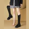 Boots Women's New 10cm Thick-soled High Boots V-mouth But Knee-length Boots Small Thick-soled Knight Boots