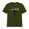 The Killers American Flag Design Bolt T Shirt for Men and Official Merch vintage Washed Comfortable Top For Everyday Wear