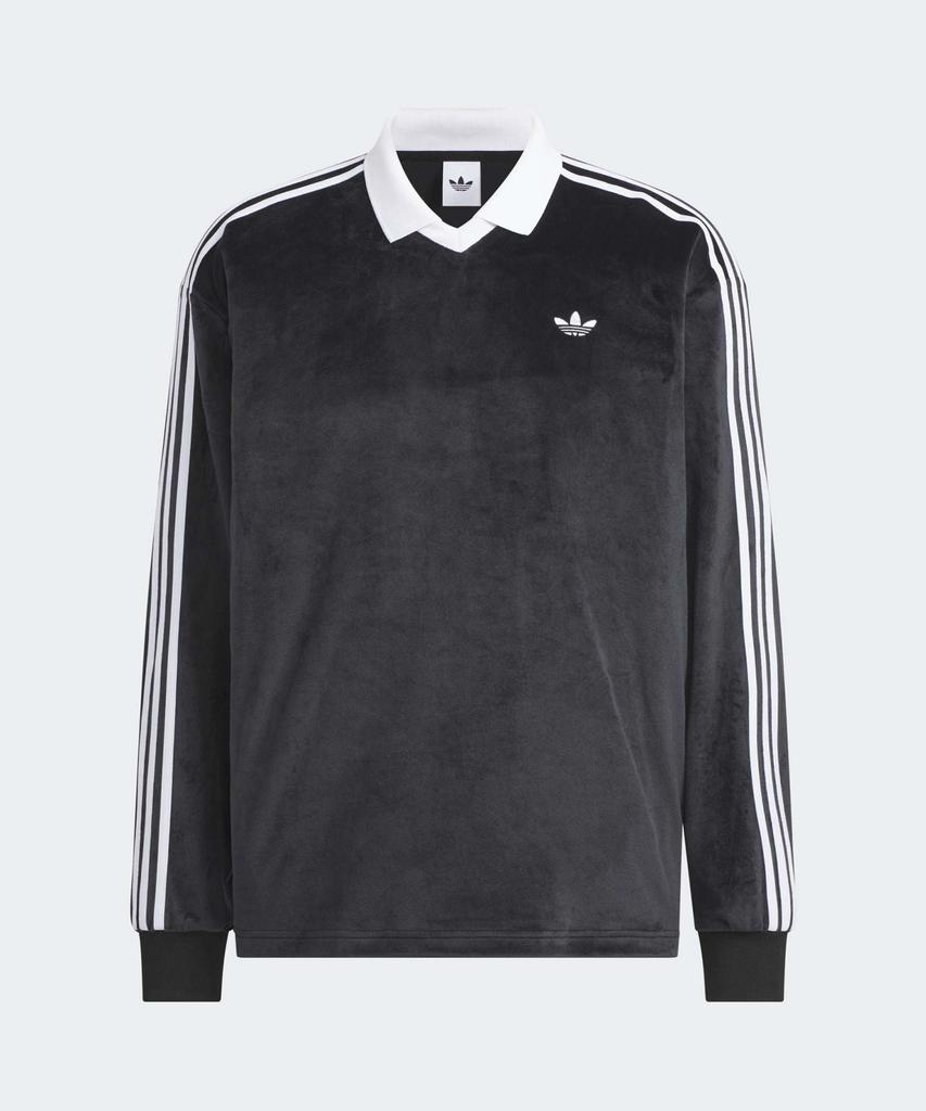 ADIDAS Velour Polo Long Sleeve - Black / Kq5485