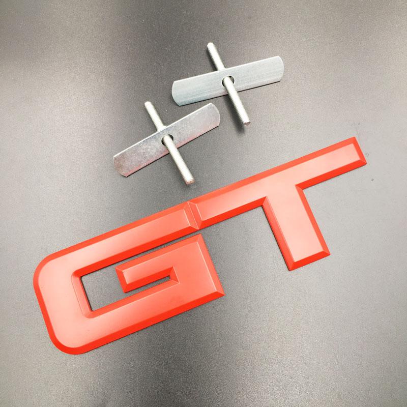 3D Metal Car Styling GT Emblem Stickers Auto Chrome Front Grille Badge Decal For KIA BMW Ford Shelby GT Alfa Romeo Mercedes tm2