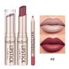 Lipstick Lip Line 2-в-1 Карандаш для губ с антипригарным покрытием Стойкая водостойкая матовая помада Набор помад 12 цветов