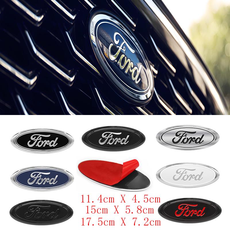Car Front Grille Logo Hood Logo Badge Sticker Trunk Accessories For Ford Focus mk2 mk3 Fiesta mk7 Ranger Mondeo mk4 S-MAX Kuga EHJPY1