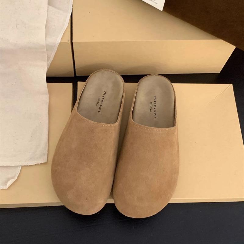 Новый стиль ретро-обуви для женщин, на толстой подошве, с повязкой на голову, полушлепанцы и пара шлепанцев для ленивых